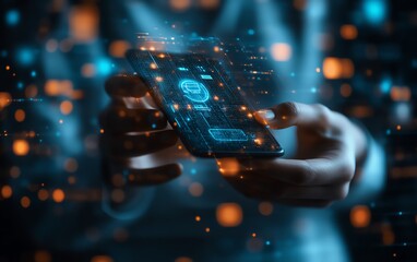 A professional holding a smartphone