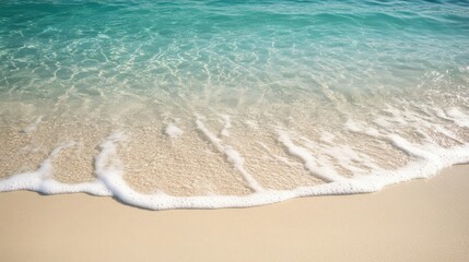 Obraz premium Tranquil Seashore with Gentle Waves and Clear Turquoise Water