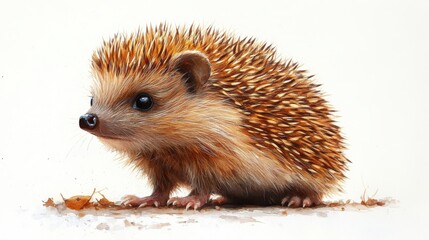 Naklejka premium illustration of hedgehog isolated on white background hedgehog