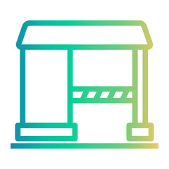 toll Line Gradient Icon