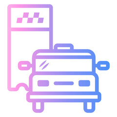 ticket Line Gradient Icon