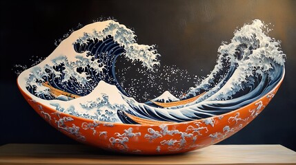 Fototapeta premium The Great Wave: A Modern Interpretation