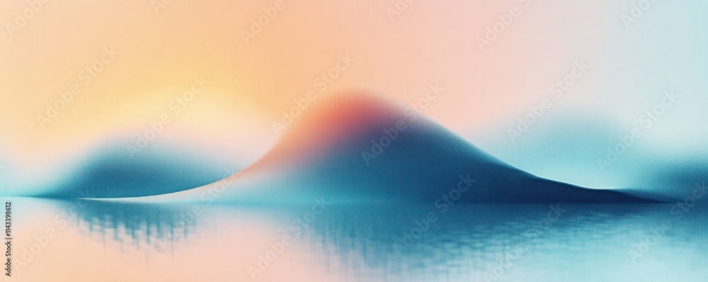 Poster pastel gradient background ethereal lighting smooth texture abstract minimalistic design