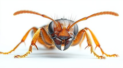 photo of ant isolated on white background ant