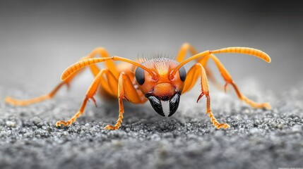 photo of ant isolated on white background ant