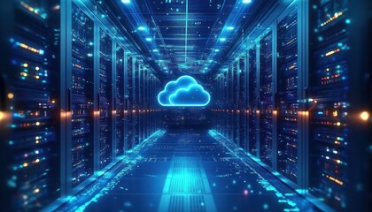 Fototapeta premium Efficient Data Transfer and Migration to the Cloud with Advanced Technology Integration and Automation for Seamless Storage Solutions