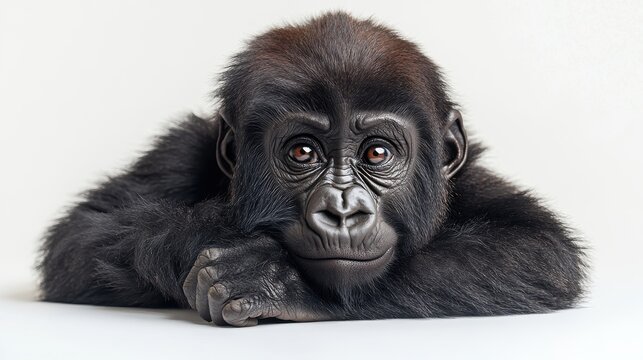 photo of gorill isolated on white background gorilla