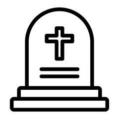 Obraz premium tomb Line Icon