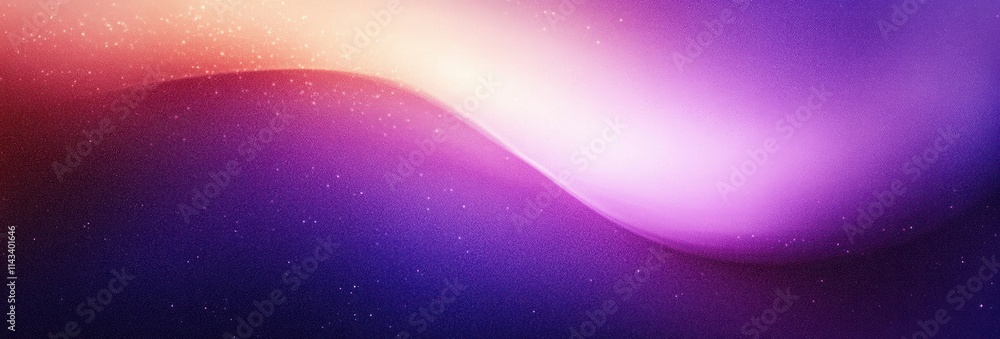 Poster purple abstract gradient background with noisy texture and glowing light for a serene design