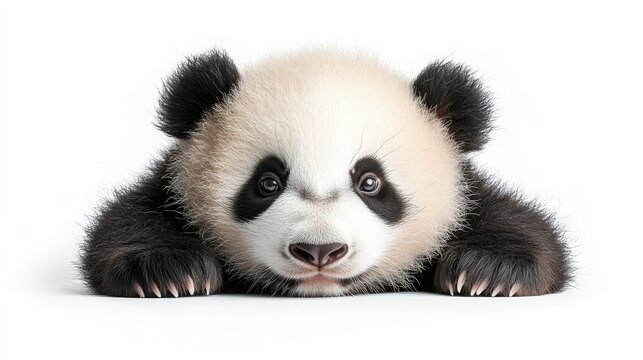 photo of pand isolated on white background panda