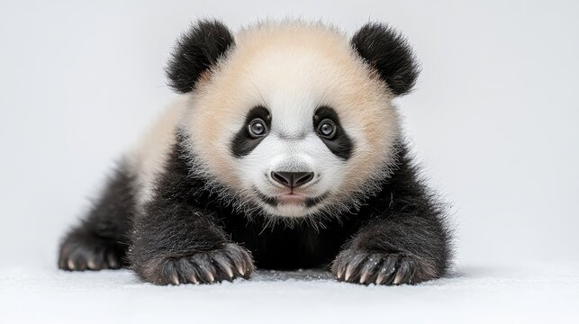 photo of pand isolated on white background panda
