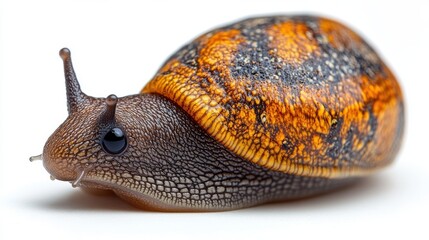 photo of slug isolated on white background slug