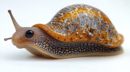 photo of slug isolated on white background slug