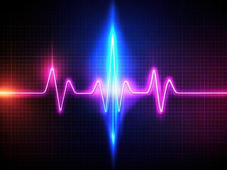 Silhouette Heartbeat Monitor, Medical Device, Cardiac Rhythm, EKG, Healthcare Technology, Silhouette Photography, Dark Background, Medical Illustration