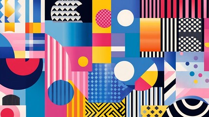 Abstract geometric colorful pattern. (6)