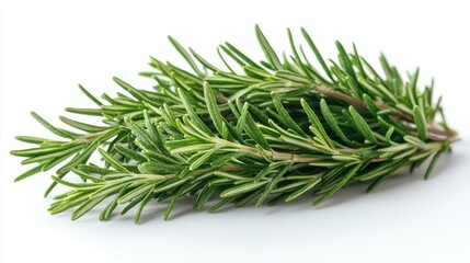 Fototapeta premium rosemary close up stock image isolated on white background rosemary