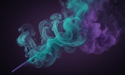 Mystical Teal and Purple Smoke Trails 