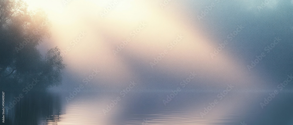 Poster dreamy grainy gradient background with ethereal light and subtle noise for elegant poster and banner