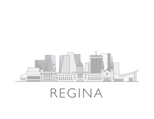 Fototapeta premium Regina skyline cityscape vector illustration