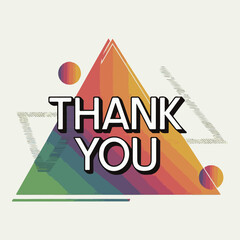 Thank you lettering or typography Vector illustration script handwritten signs for Postcard greeting card t shirt tee print, Thank you modern phrase vector calligraphy design geometric background