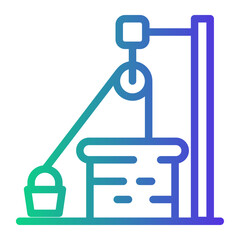 well Line Gradient Icon