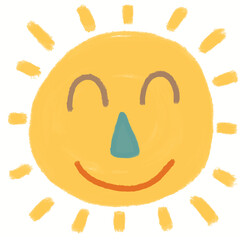 smile sun illustration character design