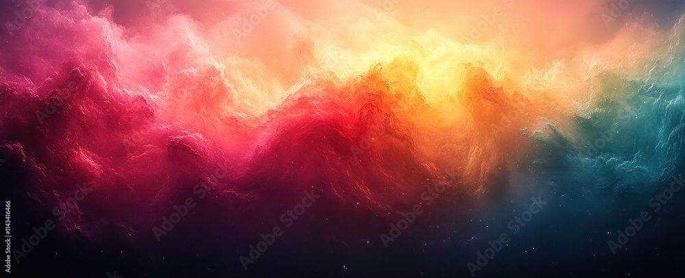 Poster vibrant abstract gradient background with smooth color transition and dreamy lighting for graphic de