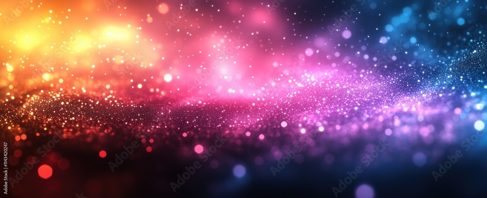 Poster vibrant abstract gradient smooth transition colorful teal magenta glowing background