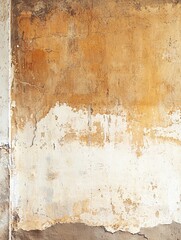 A textured wall showcasing a blend of earthy tones, with peeling paint and a rustic appearance, reflecting age and character.