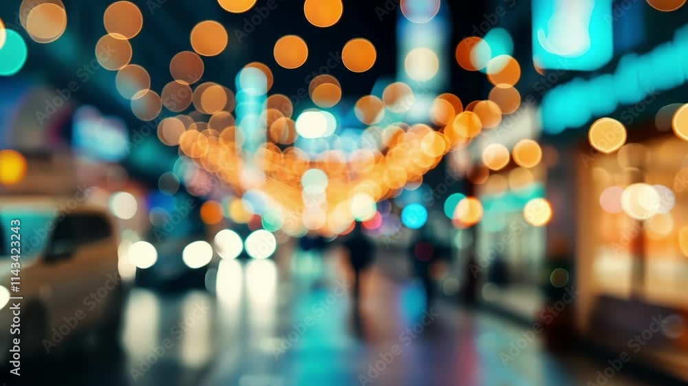 Poster defocused images blending together creating a stunning visual display in the gallery.