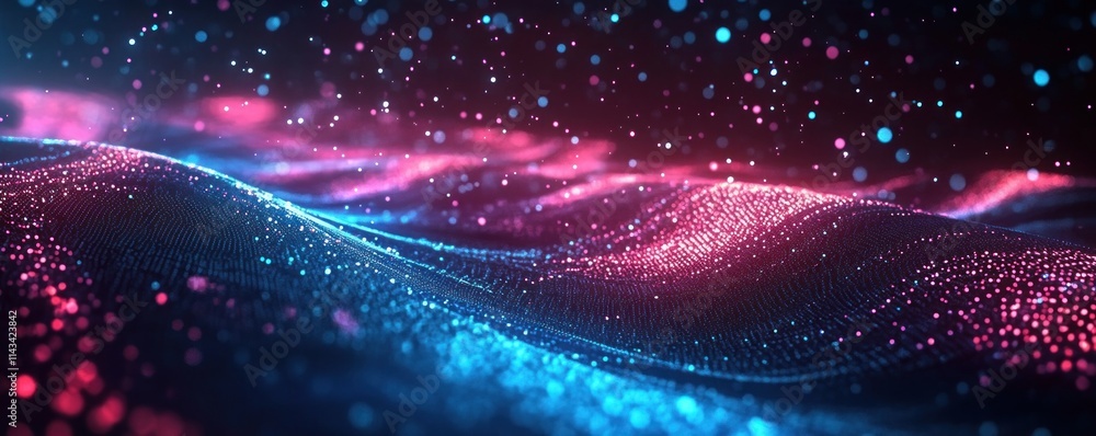 Poster futuristic digital landscape abstract background for technology ai data graphics and cyberpunk art s