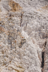 Rugged white stone wall