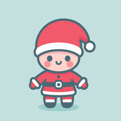 vector image of a small child wearing a Christmas costume
