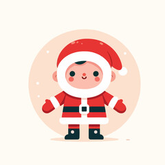 vector image of a small child wearing a Christmas costume