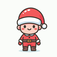 vector image of a small child wearing a Christmas costume