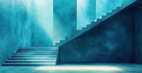 Fototapeta premium Abstract Geometric Background in Turquoise and Blue for Business and Technology