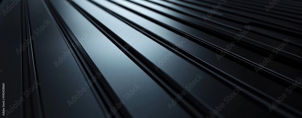 Poster sleek dark metallic minimalist background with parallel lines and high contrast lighting