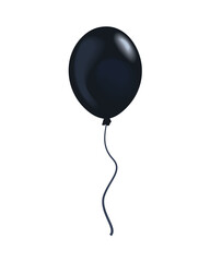 black realistic balloon helium