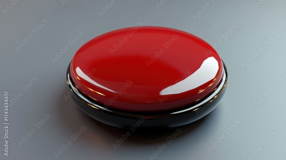 Poster 3- of an isolated red button.