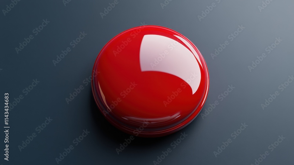 Poster 3- of an isolated red button.