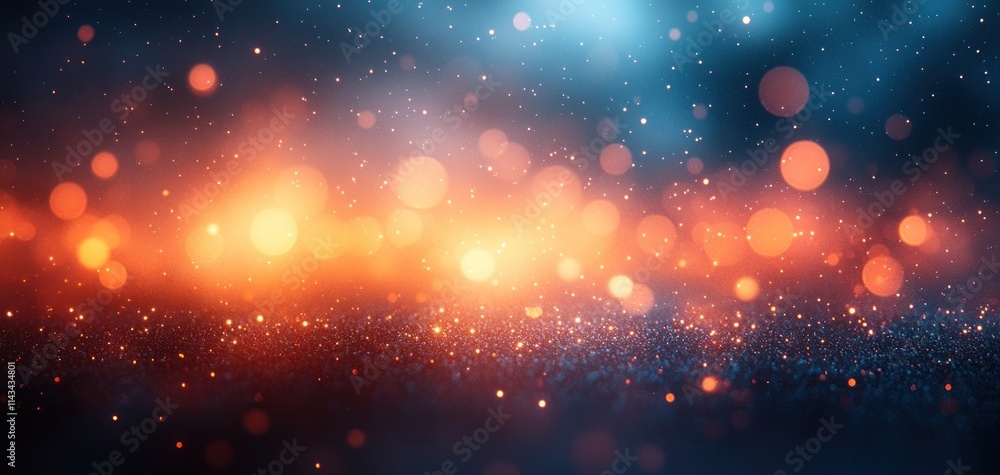 Aufkleber abstract blue orange dark gradient soft background dreamy composition ambient texture design