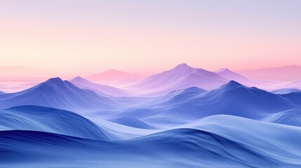A serene gradient flows from deep blue to gentle purple, elegantly accentuating isolated elements against a crisp white backdrop.