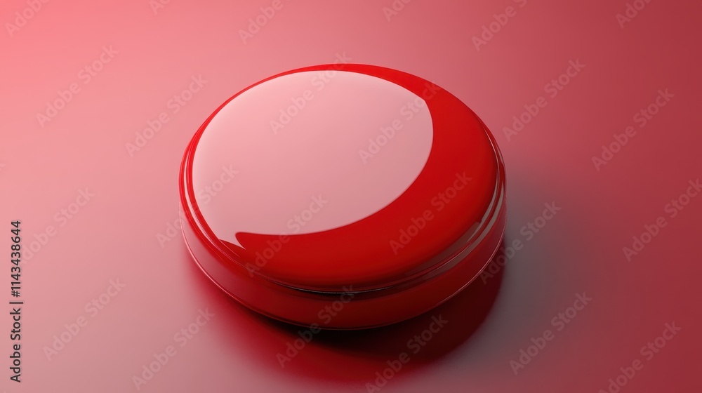 Poster a 3d ed isolated red button for taking action.