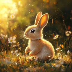 rabbit in the forest