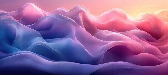 Obraz premium Vibrant Abstract Wave Background with Flowing Blue and Purple Gradients