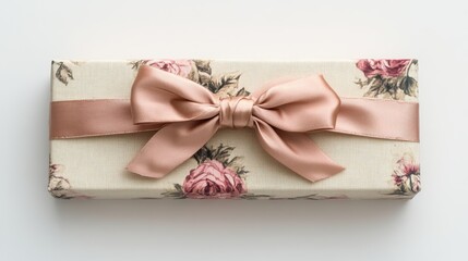 A bow-adorned gift box, isolated against a white backdrop.