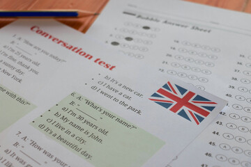 English conversation test in classroom