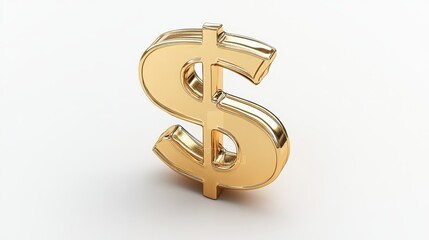 3d depiction of a gold ingot symbol on a white backdrop. Idea - financial institution money assets precious resources trade and transaction of securities shares certificates.