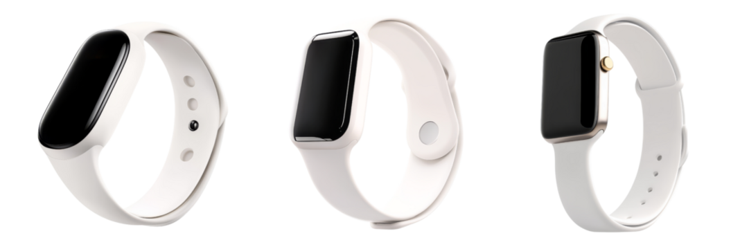 A sleek smartwatch with a minimalist design and various angles showcasing its modern style and functionality.