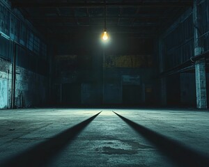 A true crime scene in an old, abandoned warehouse